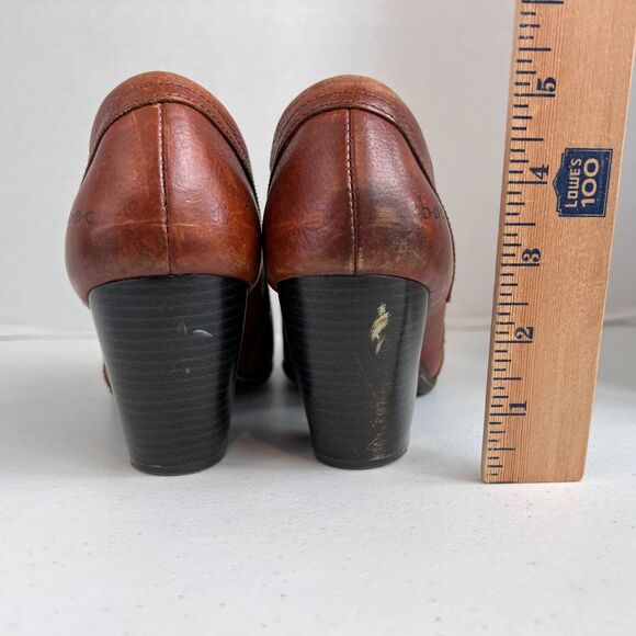 b.o.c. Born Concept Brown Leather Heeled Booties Ankle Boots Women's 9 - Picture 6 of 12